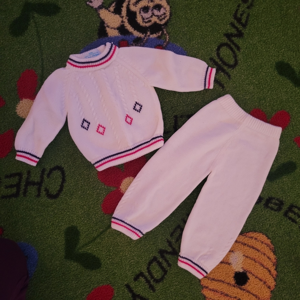 Vintage Elta Fashioned by Julius Berger Knitted Matching outfit 6/9 Months